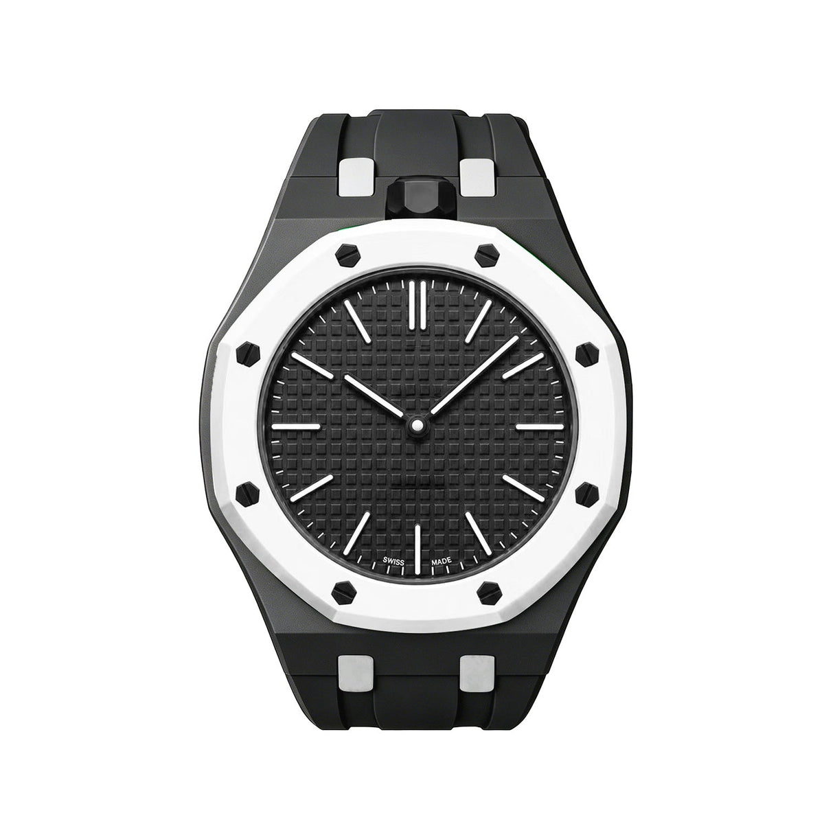 [AW]OAK POP EXCLUSIVE BLACK AND WHITE SILICONE STRAP
