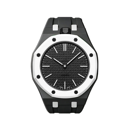 [AW]OAK POP EXCLUSIVE BLACK AND WHITE SILICONE STRAP