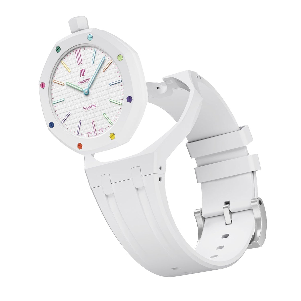 [AW]OAK POP EXCLUSIVE  WHITE SILICONE STRAP