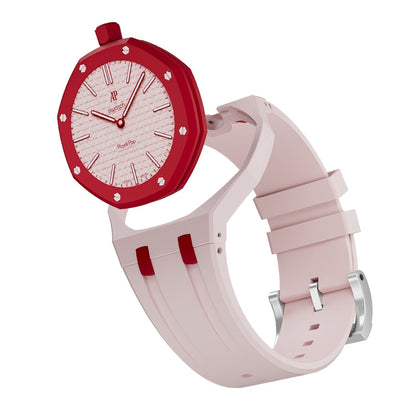 [AW]OAK POP EXCLUSIVE PINK AND RED SILICONE STRAP