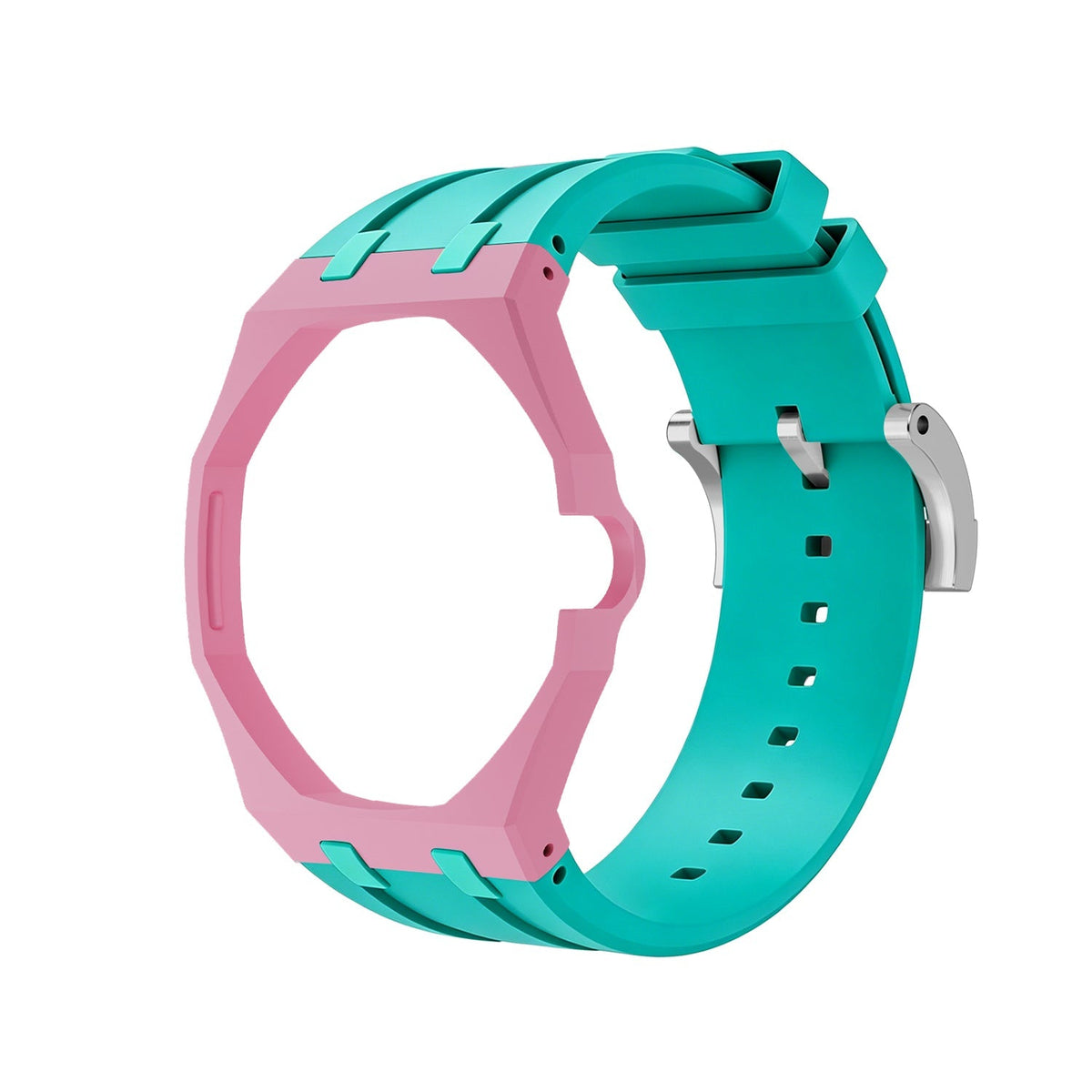 [AW]OAK POP EXCLUSIVE PINK AND GREEN SILICONE STRAP