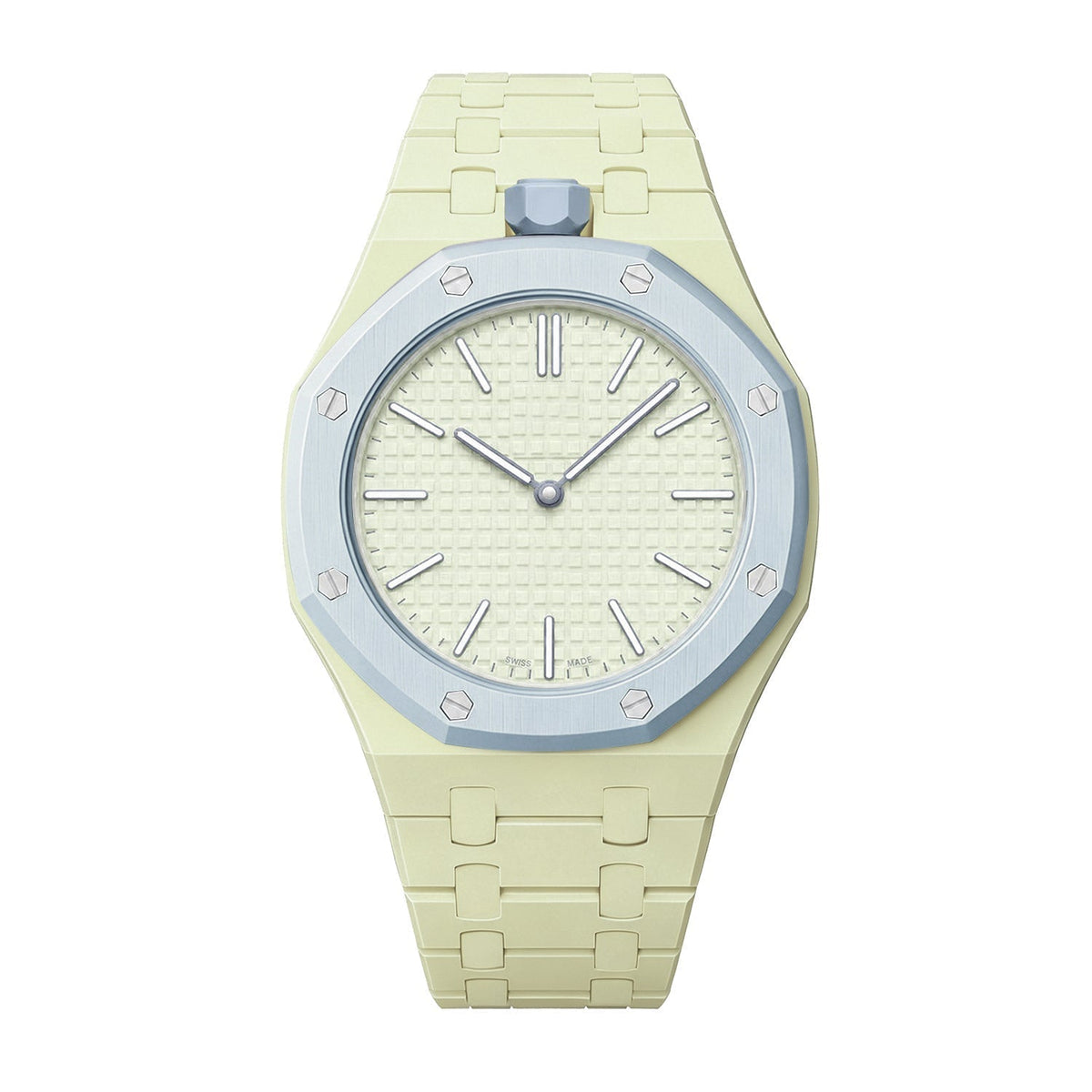 [AW]OAK POP EXCLUSIVE CREAMY YELLOW BIOCERAMIC STRAP