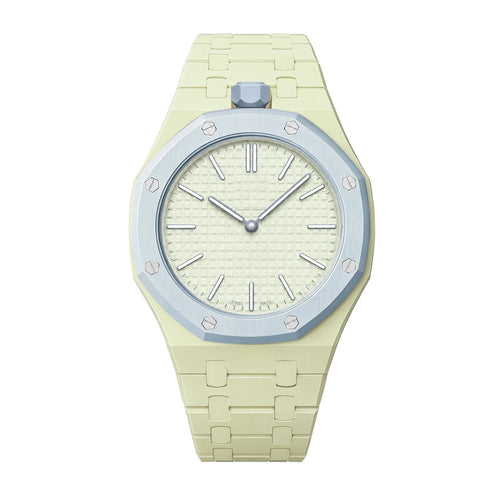 [AW]OAK POP EXCLUSIVE CREAMY YELLOW BIOCERAMIC STRAP
