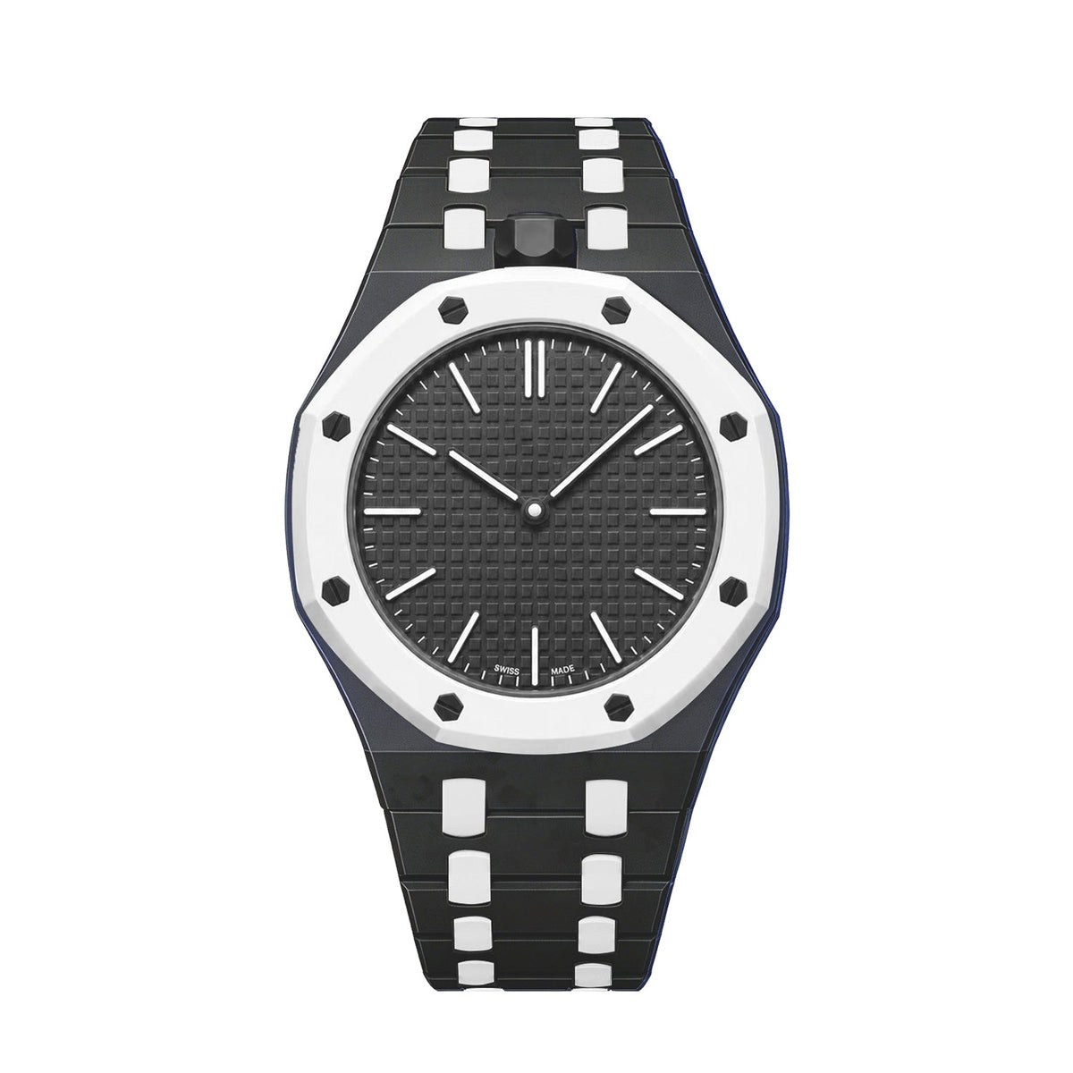 [AW]OAK POP EXCLUSIVE BLACK AND WHITE BIOCERAMIC STRAP