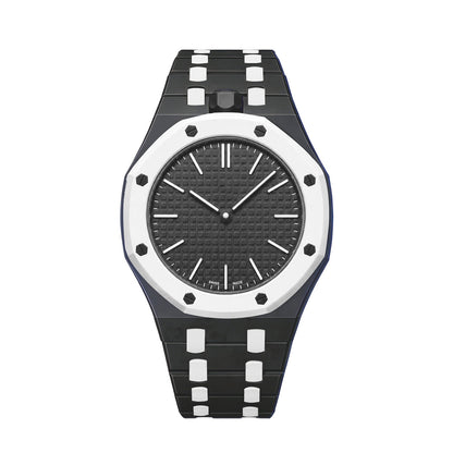 [AW]OAK POP EXCLUSIVE BLACK AND WHITE BIOCERAMIC STRAP