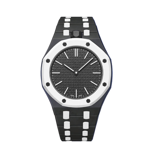 [AW]OAK POP EXCLUSIVE BLACK AND WHITE BIOCERAMIC STRAP