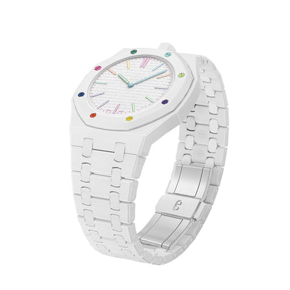 [AW]OAK POP EXCLUSIVE WHITE BIOCERAMIC STRAP