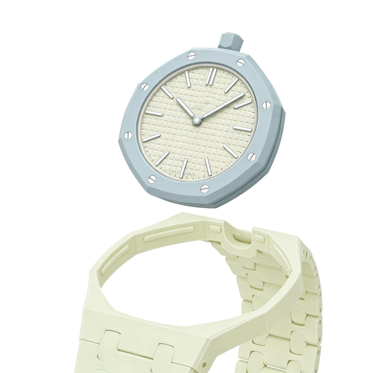 [AW]OAK POP EXCLUSIVE CREAMY YELLOW BIOCERAMIC STRAP