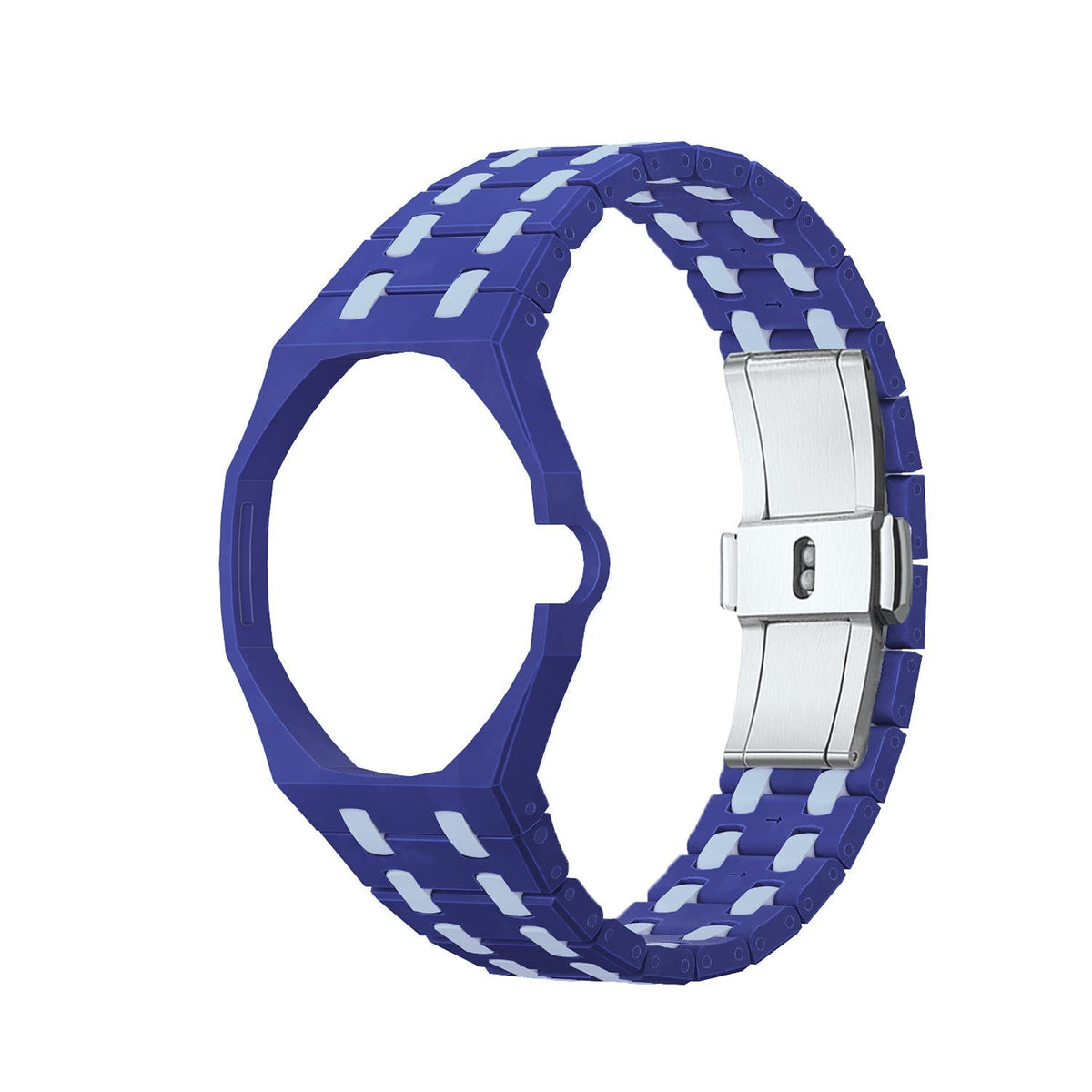 [AW]OAK POP EXCLUSIVE DARK BLUE AND LIGHT BLUE BIOCERAMIC STRAP