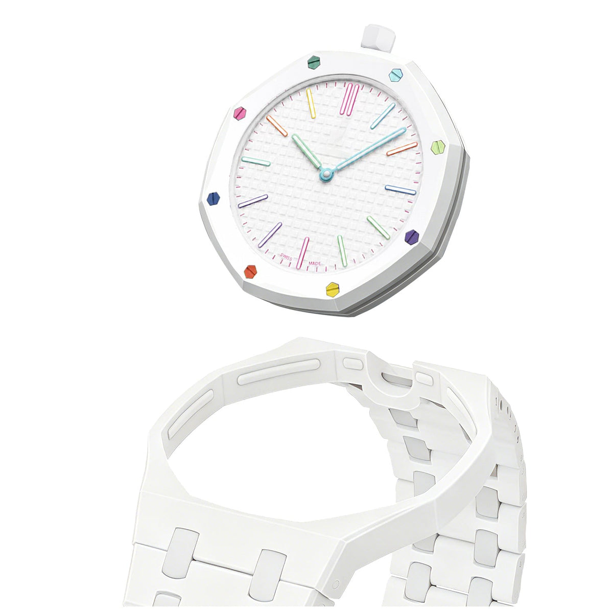 [AW]OAK POP EXCLUSIVE WHITE BIOCERAMIC STRAP