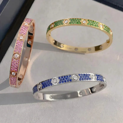 [AW]CLASSIC 6.1MM LOVE BRACELET 10-DIAMOND FULL PAVÉ