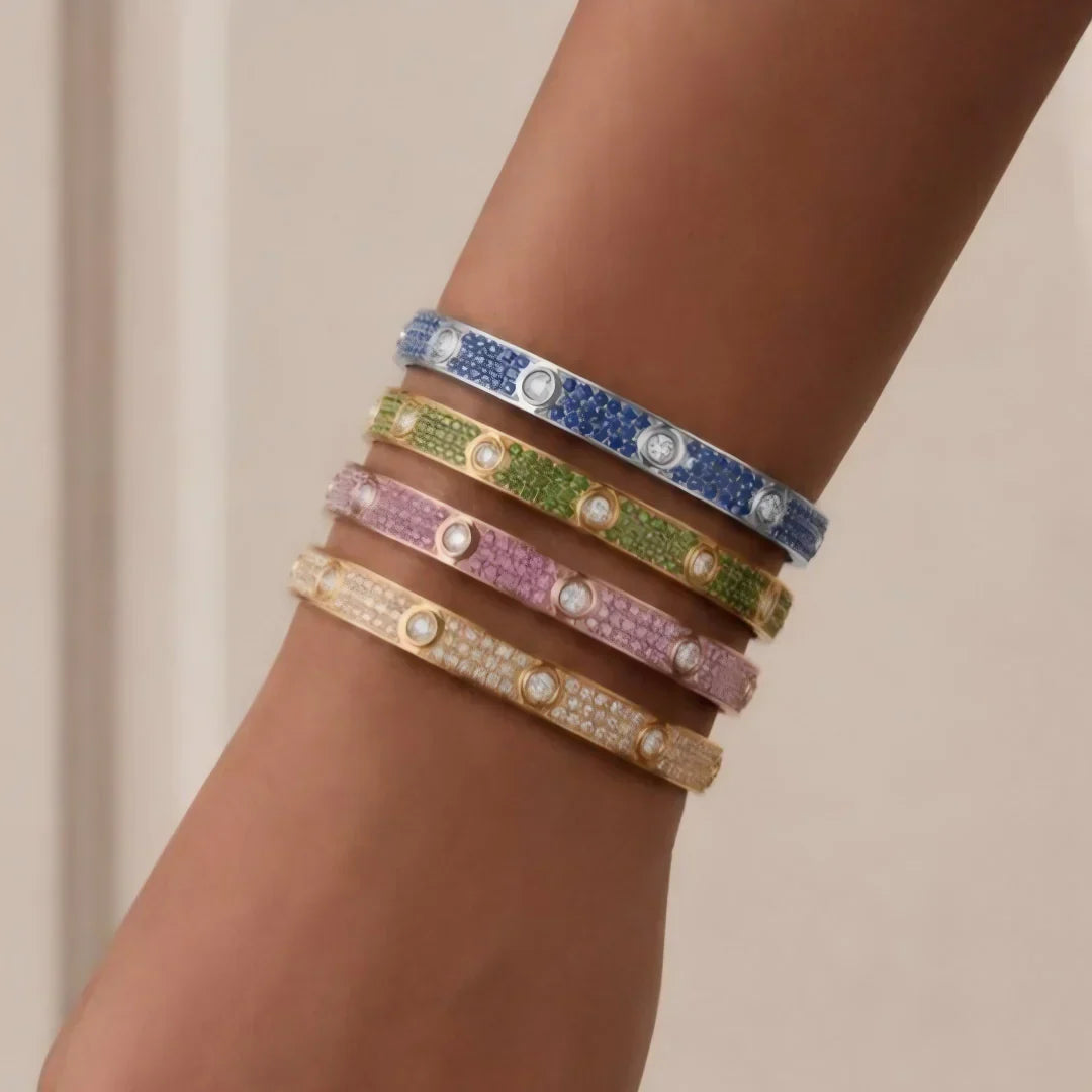 [AW]CLASSIC 6.1MM LOVE BRACELET 10-DIAMOND FULL PAVÉ