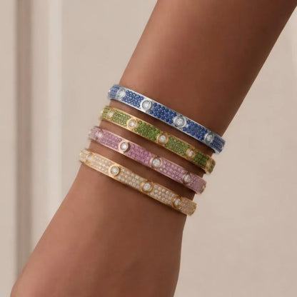[AW]CLASSIC 6.1MM LOVE BRACELET 10-DIAMOND FULL PAVÉ