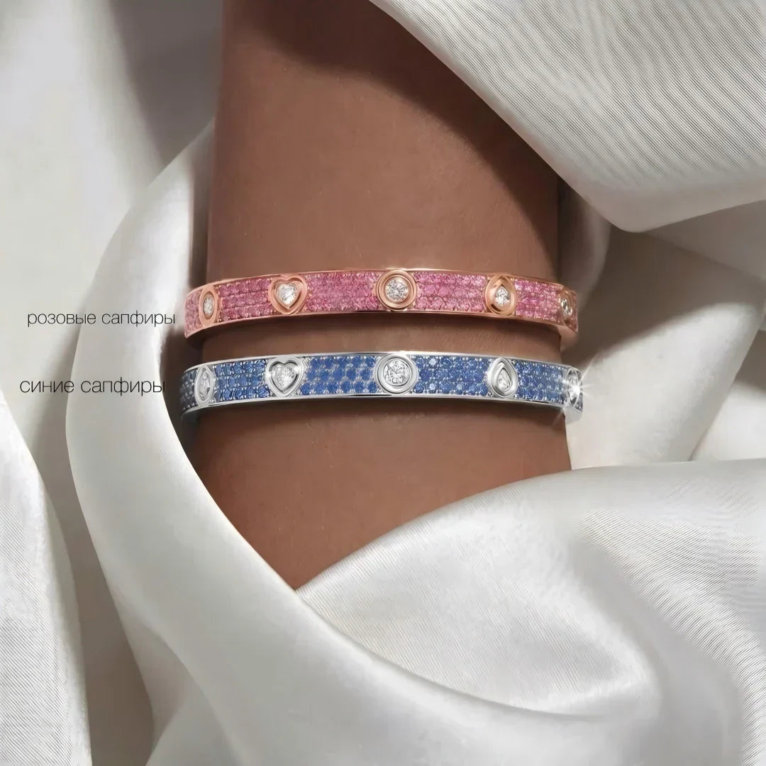 [AW]CLASSIC 6.1MM LOVE BRACELET 10-DIAMOND FULL PAVÉ