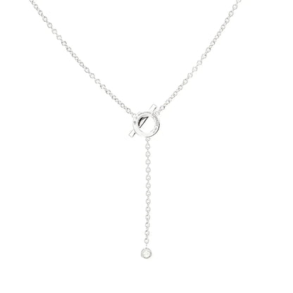[AW]FINESSE SILVER DIAMOND NECKLACE
