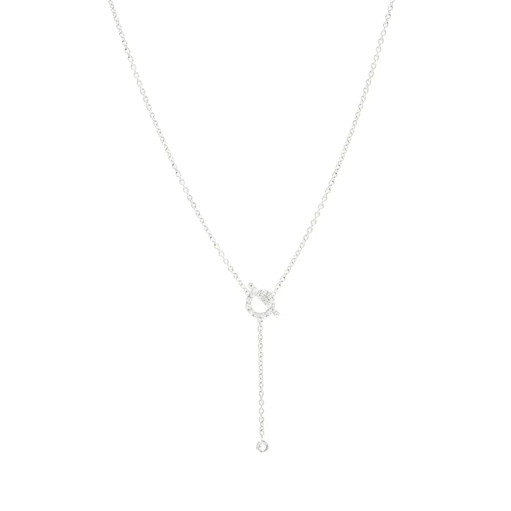 [AW]FINESSE SILVER DIAMOND NECKLACE