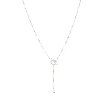 [AW]FINESSE SILVER DIAMOND NECKLACE