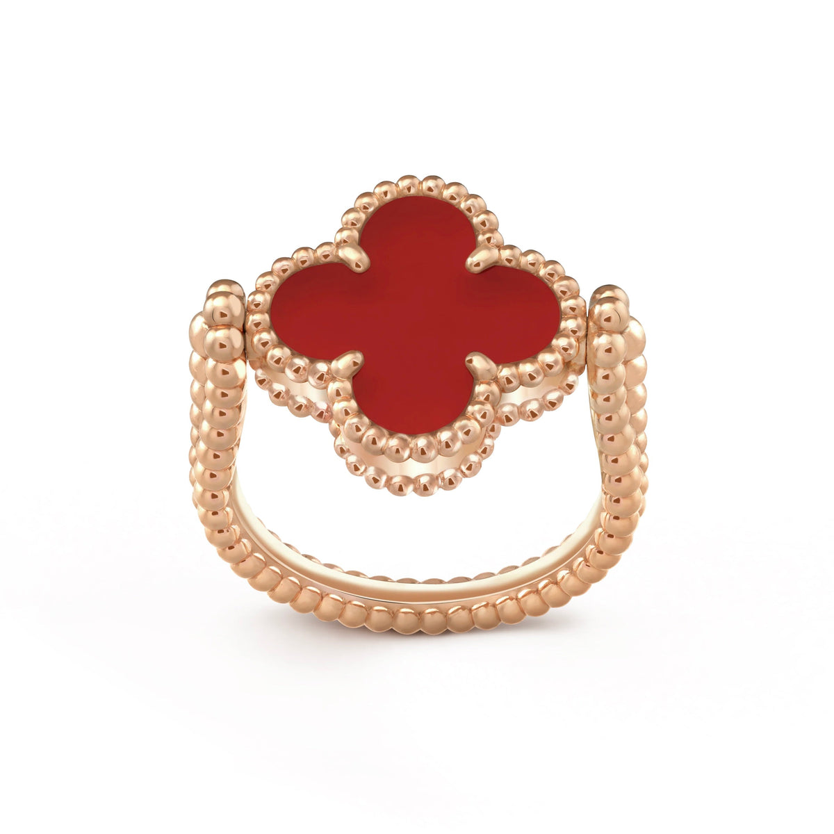 [AW]LUCKY CLOVER ROSE GOLD REVERSIBLE RING