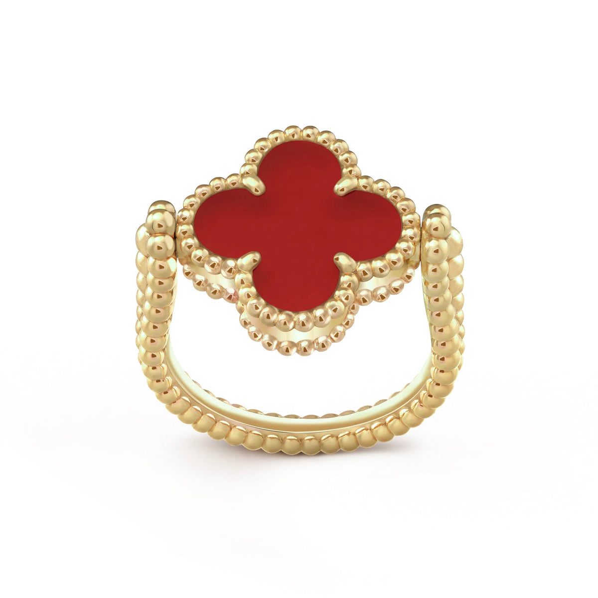 [AW]LUCKY CLOVER GOLD REVERSIBLE RING