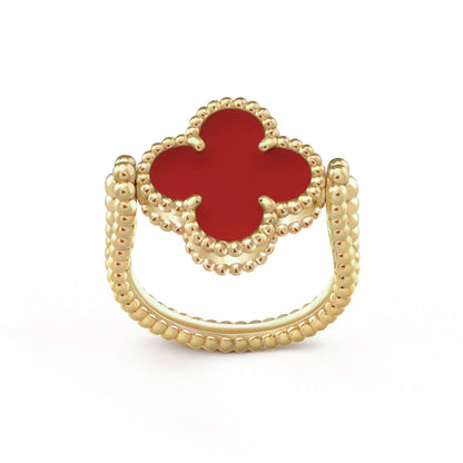 [AW]LUCKY CLOVER GOLD REVERSIBLE RING
