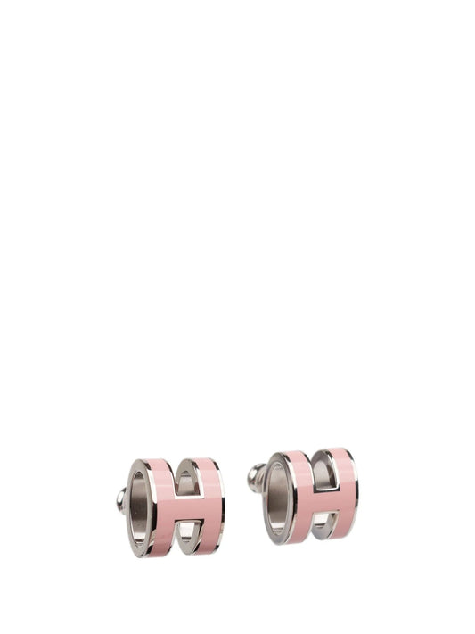 [AW]MINI POP H SILVER EARRINGS PINK