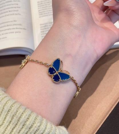 [AW]SPRING ENCHANTMENT BUTTERFLY & FLORAL CHARM BRACELET