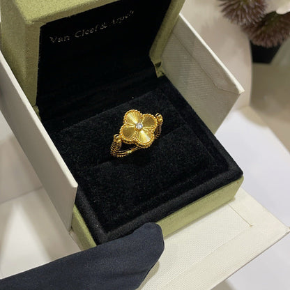 [AW]LUCKY CLOVER GOLD REVERSIBLE RING