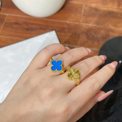 [AW]LUCKY CLOVER GOLD REVERSIBLE RING