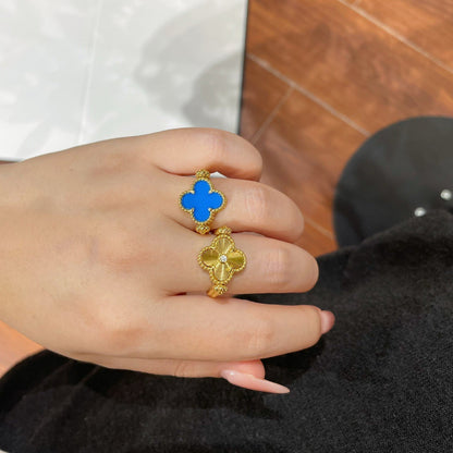 [AW]LUCKY CLOVER GOLD REVERSIBLE RING