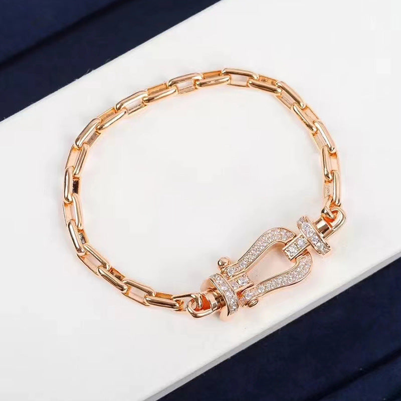 [AW]FORCE LARGE HORSESHOE CLASP METAL BRACELET
