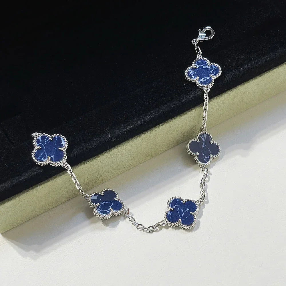 [AW]LUCKY CLOVER 5-MOTIF BRACELET - PIETERSITE COLLECTION