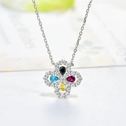 [AW]LOOP NECKLACE FULL MOTIF DIAMOND 16MM MULTIPLE COLORS