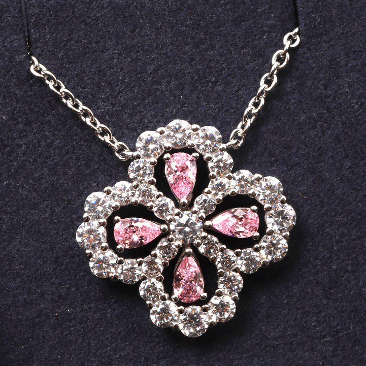 [AW]LOOP NECKLACE FULL MOTIF DIAMOND 16MM MULTIPLE COLORS