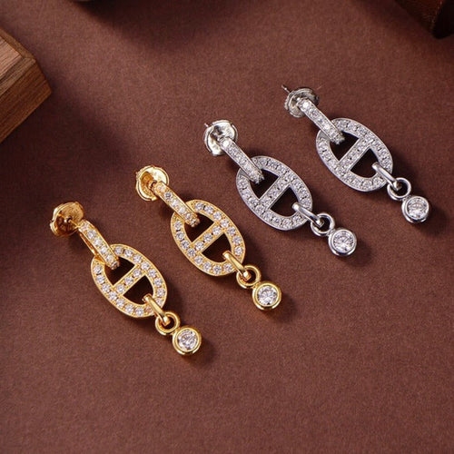 [AW]HM CHAINE DIAMOND EARRINGS
