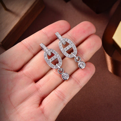 [AW]HM CHAINE DIAMOND EARRINGS