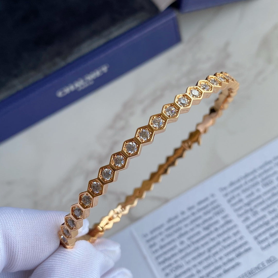 [AW]BEE LOVE GOLD BRACELET FULL DIAMOND