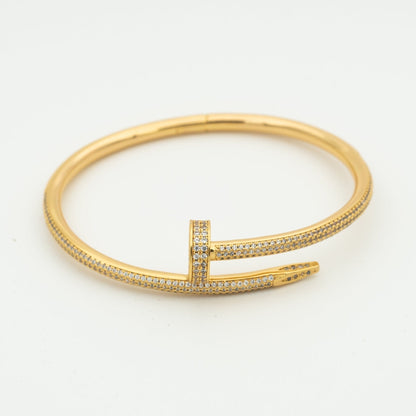 [AW]JUSTE UN CLOU 3.5MM FULL PAVÉ NAIL BANGLE