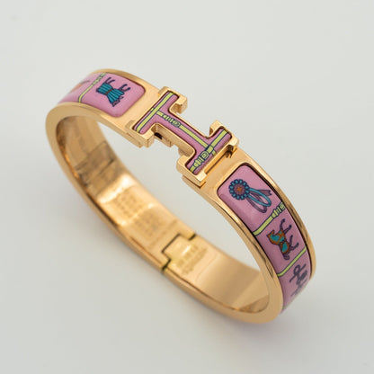 [AW]H ROSE GOLD BRACELET PINK CERAMIC