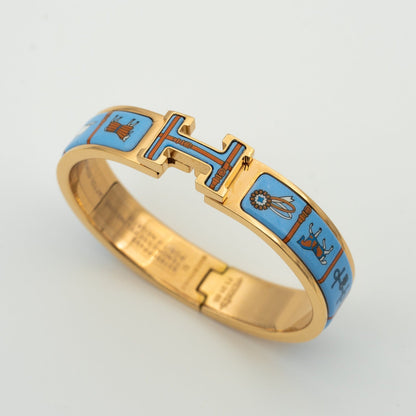 [AW]H ROSE GOLD BRACELET BLUE CERAMIC