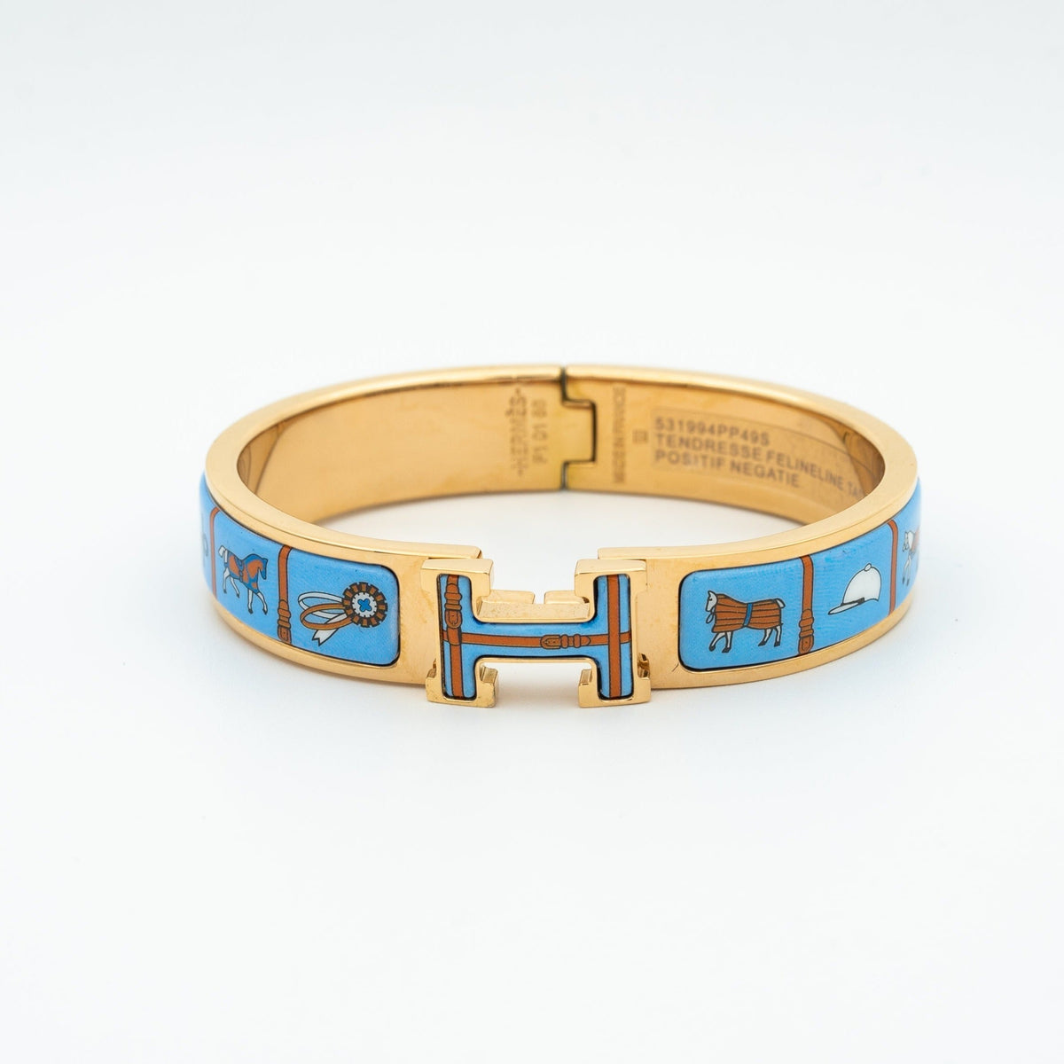 [AW]H ROSE GOLD BRACELET BLUE CERAMIC
