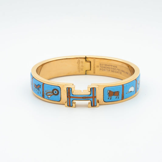 [AW]H ROSE GOLD BRACELET BLUE CERAMIC