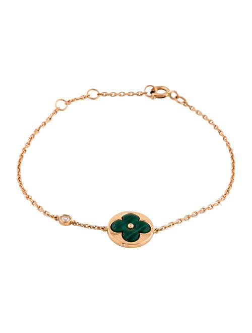 [AW]SUN MALACHITE 1 DIAMOND ROSE GOLD BRACELET