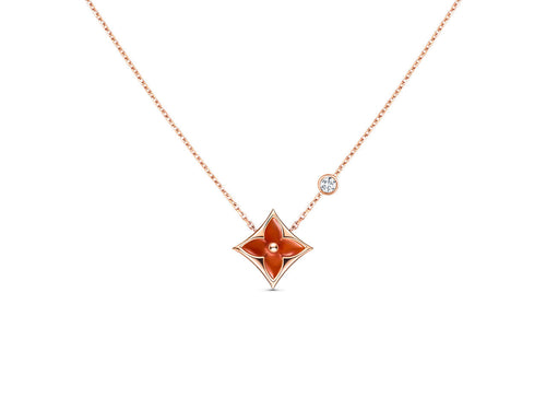 [AW]STAR NECKLACE ROSE GOLD 1 DIAMOND