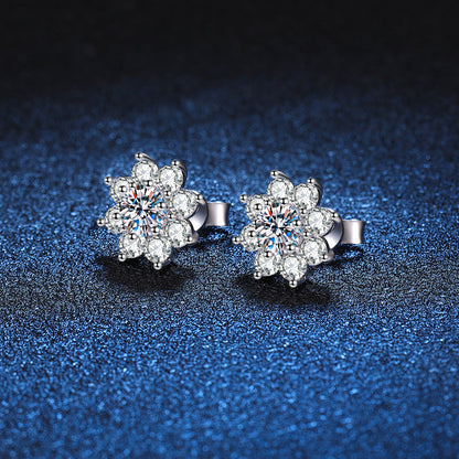[AW]RADIANT SUNFLOWER MOISSANITE STUD EARRINGS
