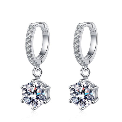 [AW]CLASSIC 6-PRONG MOISSANITE DROP EARRINGS
