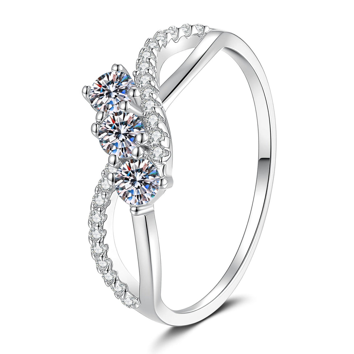 [AW]INTERTWINING LOVE MOISSANITE RING