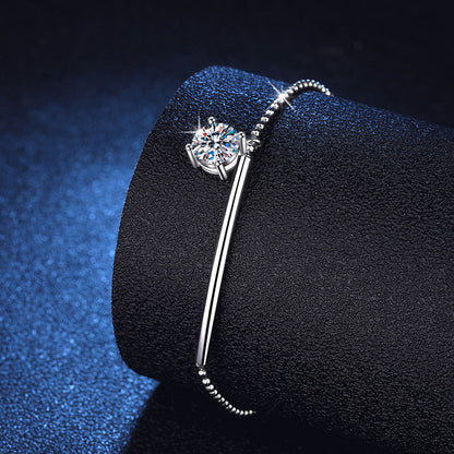 [AW]ELEGANT HALF-MOON CURVE MOISSANITE BRACELET