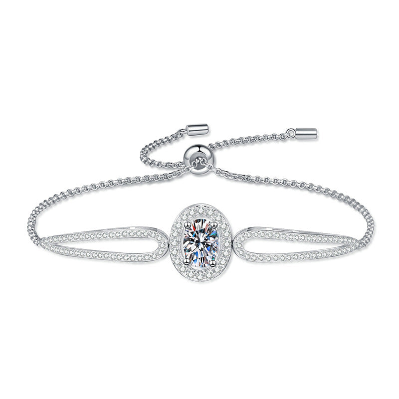 [AW]"PIGEON'S EGG" TEARDROP MOISSANITE BRACELET