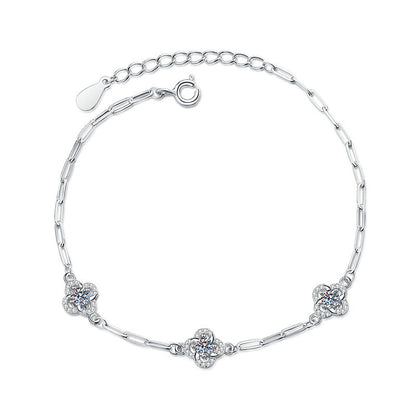 [AW]TRIPLE-CLOVER MOISSANITE BRACELET