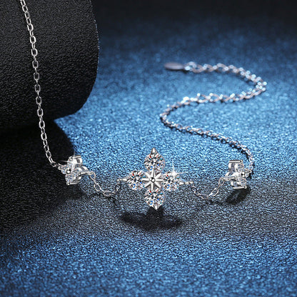 [AW]CLOVER LUCKY CHARM MOISSANITE BRACELET